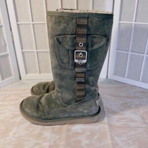 Ugg Women's Green and Brown Boots Size 8